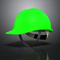 Green Safety Helmet Construction Protective Gear With Adjustable Strap Design