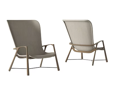 Modern Leisure Chair With Upholstered Seat Ergonomic Backrest And Sturdy Frame 3d model
