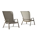 Modern Leisure Chair With Upholstered Seat Ergonomic Backrest And Sturdy Frame