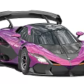 Purple Sports Car with Black Rear Spoiler and Sleek Modern Exterior Design