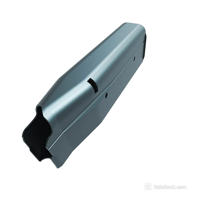 Durable Metallic Elongated Industrial Component With Glossy Surface And Holes 3d model 