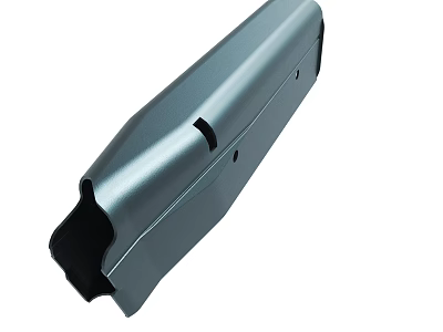 Durable Metallic Elongated Industrial Component With Glossy Surface And Holes 3d model
