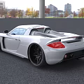 White Sports Car With Sleek Design On Road