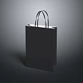 Stylish Reusable Black Shopping Bag With Two Handles For Daily Use