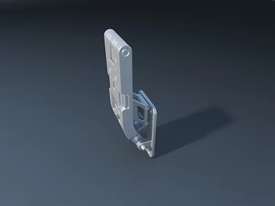 Public Facility Metal Bracket With Transparent Design And Structural Support 3d model