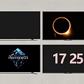 Modern Smart TV Displaying HarmonyOS Interface Time And Solar Eclipse 3d model