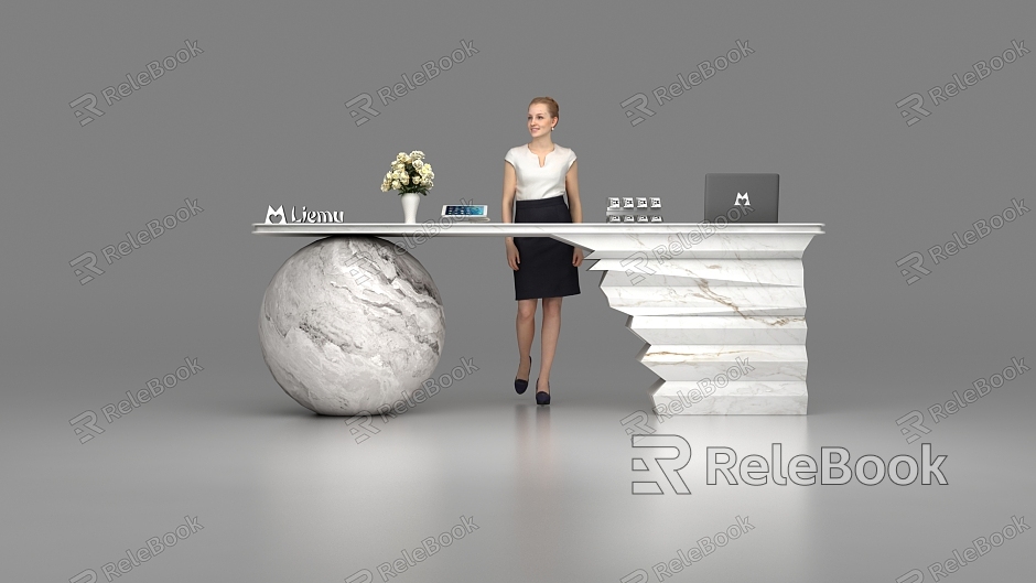 Modern reception desk model