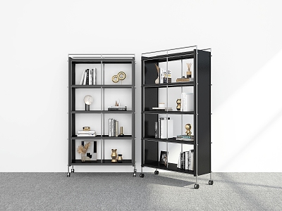 Modern Bookshelf Floor Bookshelf Mobile Bookshelf Storage Rack Display Rack Decorative Shelf Bookshelf 3d model