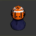 Orange VILFORSVARE Safety Helmet With Blue Padding And Structural Design Details