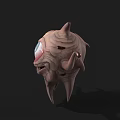 Fleshy Monster Character With Single Large Eye Sharp Teeth And Tentacles 3d model
