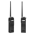 Pair of Black Walkie Talkies With Long Antenna And Digital