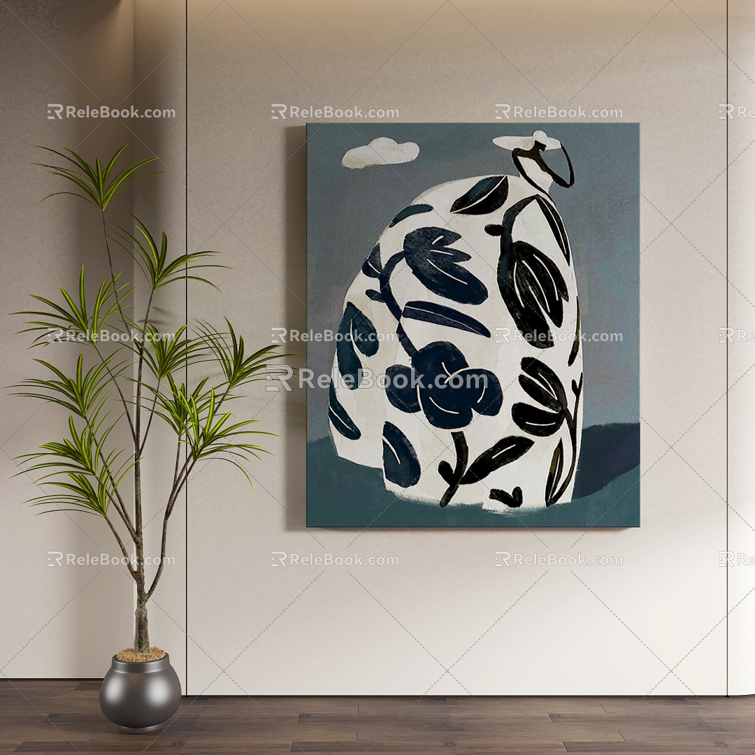 Nordic abstract decorative painting model