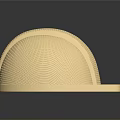 Shiny Golden Hard Hat With Perforated Surface And Metallic Brim Design