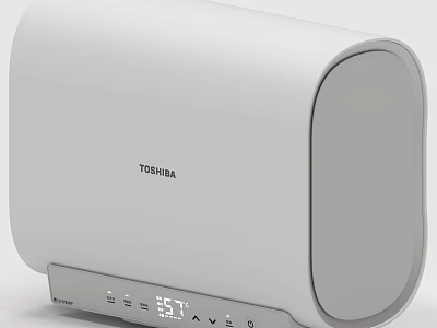 Toshiba White Kitchen Appliance With Modern Design And Temperature 3d model