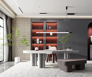 Modern study 3d model