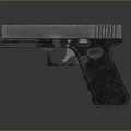Detailed View Of Black 1911 Model Handgun With Metal Construction Classic Design And Textured Surface