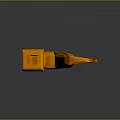 Saxophone Shaped Daily Living Decorative Product With Orange Low Poly Design And Stylish Appearance