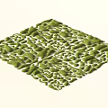 Abstract Green Textured Pattern Featuring Irregular Structure And Square Shape 3d model