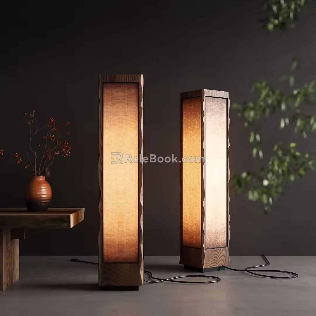 Quiet floor lamp 3d model