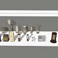 Various Styles of Outdoor Lights Neatly Arranged on Display Shelf