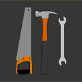 Essential Hand Tools Set With Saw Hammer And Wrench For DIY Projects