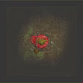 Green Winged Creature Holding Glowing Orb On Red Spotted Mushroom With Small Mossy Mushrooms