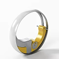 Modern Circular Playground Equipment With White Yellow Gray Metal Structure