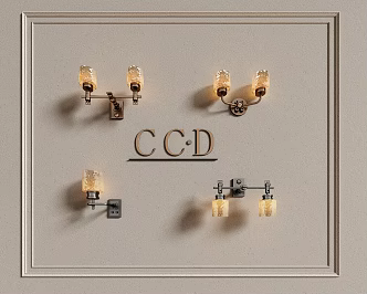 CCD modern wall lamp combination 3d model