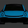 Futuristic Blue Concept Car With Sleek Design Black Roof And Large Windows