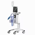 Medical Ventilator Equipment With Mobile Cart Digital Display And Breathing Circuit Tubes
