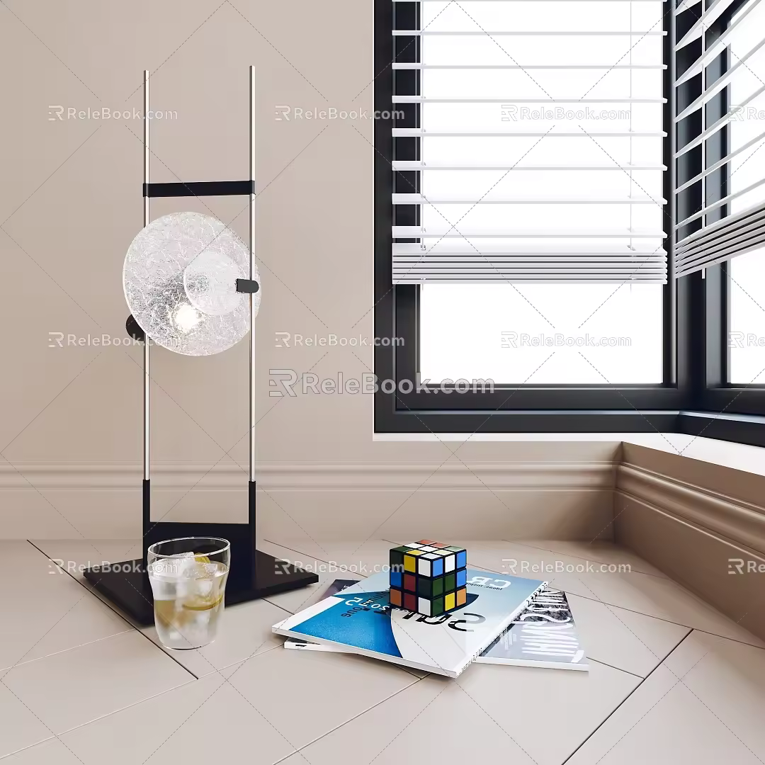 Modern table lamp squeaky sunset lamp 3d model