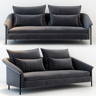 Double sofa Sofa Pillow 3d model