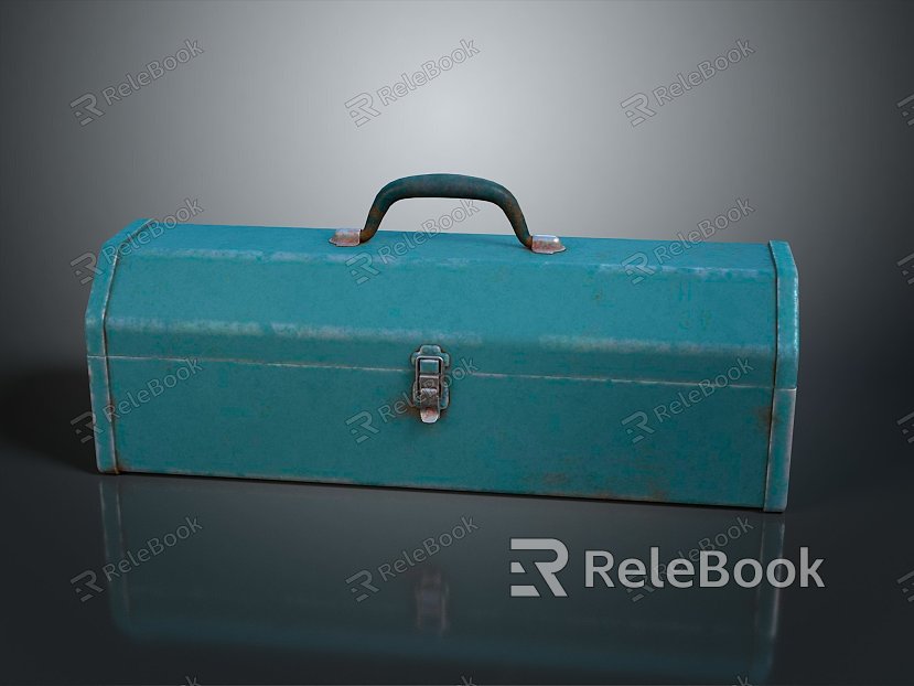 Tool Box Iron Box Iron Box Iron Trunk Box Box Box Luggage Leather Box Leather Box Container model