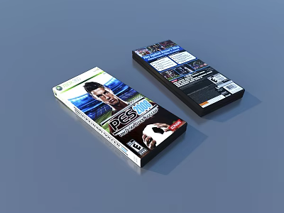 White And Black PES 2013 Game Boxes With Athlete Image And Labels 3d model