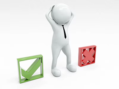 Modern Commercial Scene Business Small People Choose Enterprise Business 3d model