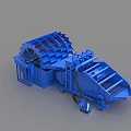 Blue Industrial Sand Washing Equipment With Rotary Drum And Screening System
