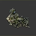 Detailed Terrain Mountainous Landscape With Green Vegetation Blue Water And Rock Formations