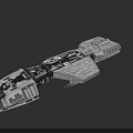 Futuristic Cosmic Spaceship 3D Model With Detailed Structure And Sci Fi Design