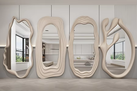 Modern full-length mirror 3d model