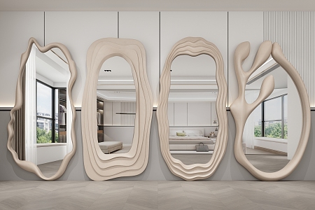 Modern full-length mirror 3d model