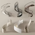 Various Modern Spiral Staircase Designs With Curved Railings And Steps
