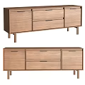 Wooden TV Stand with Sleek Design Drawers and Cabinets for Modern Living Room
