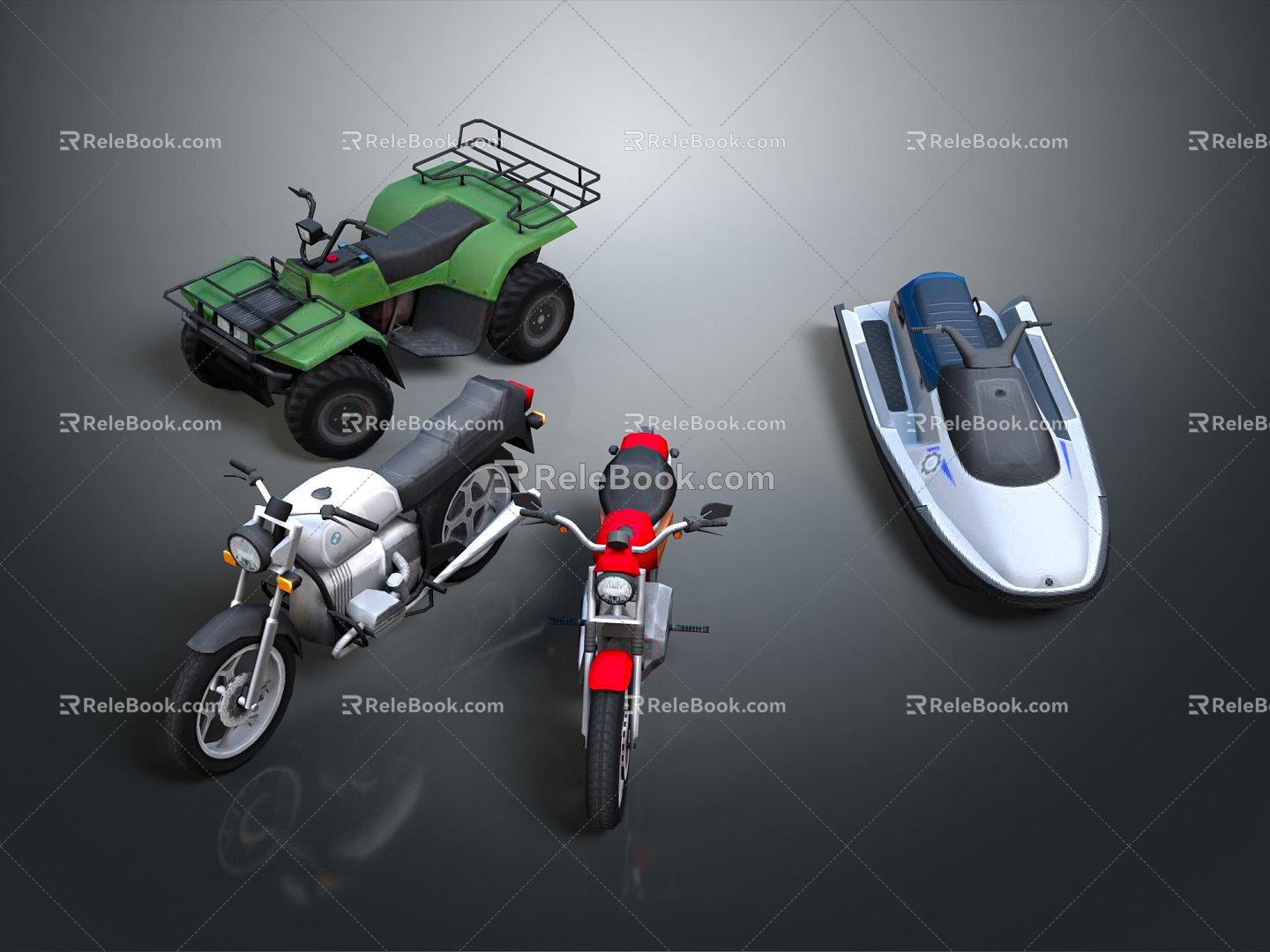 Modern Motorcycle 3d model