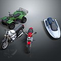 Modern Motorcycle 3d model