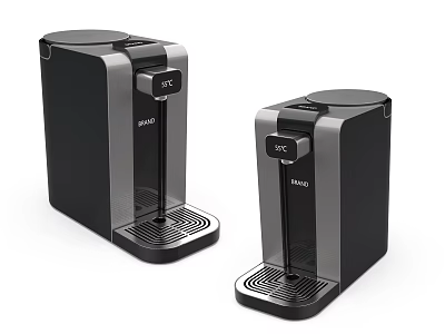 Two Modern SMEG Instant Heating Electric Water Heaters With Digital Display And Black Design 3d model