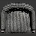 Gray Upholstered Accent Chair With Button Tufted Back And Carved Wooden Legs