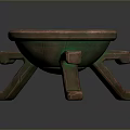 Sturdy Three Legged Metal Hardware Tool Stand With Durable Base Design
