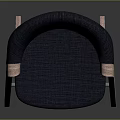 Modern Leisure Chair with Gray Fabric Upholstery Light Wood Armrests and Legs
