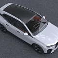 White BMW Electric Car With Modern Front Grille And Sleek Body Design