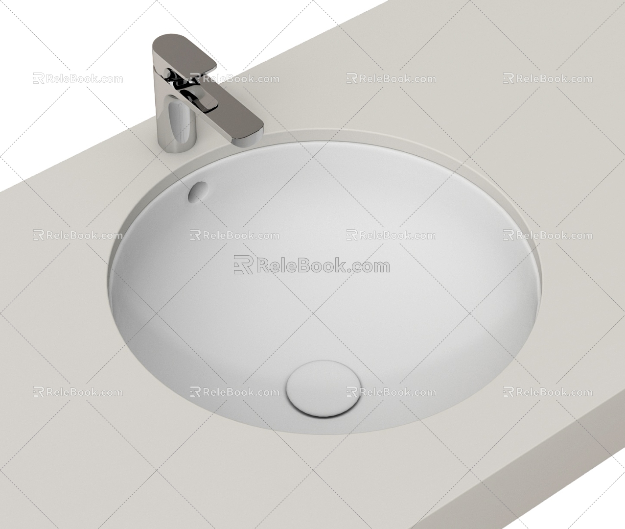 wash basin wash basin faucet 3d model